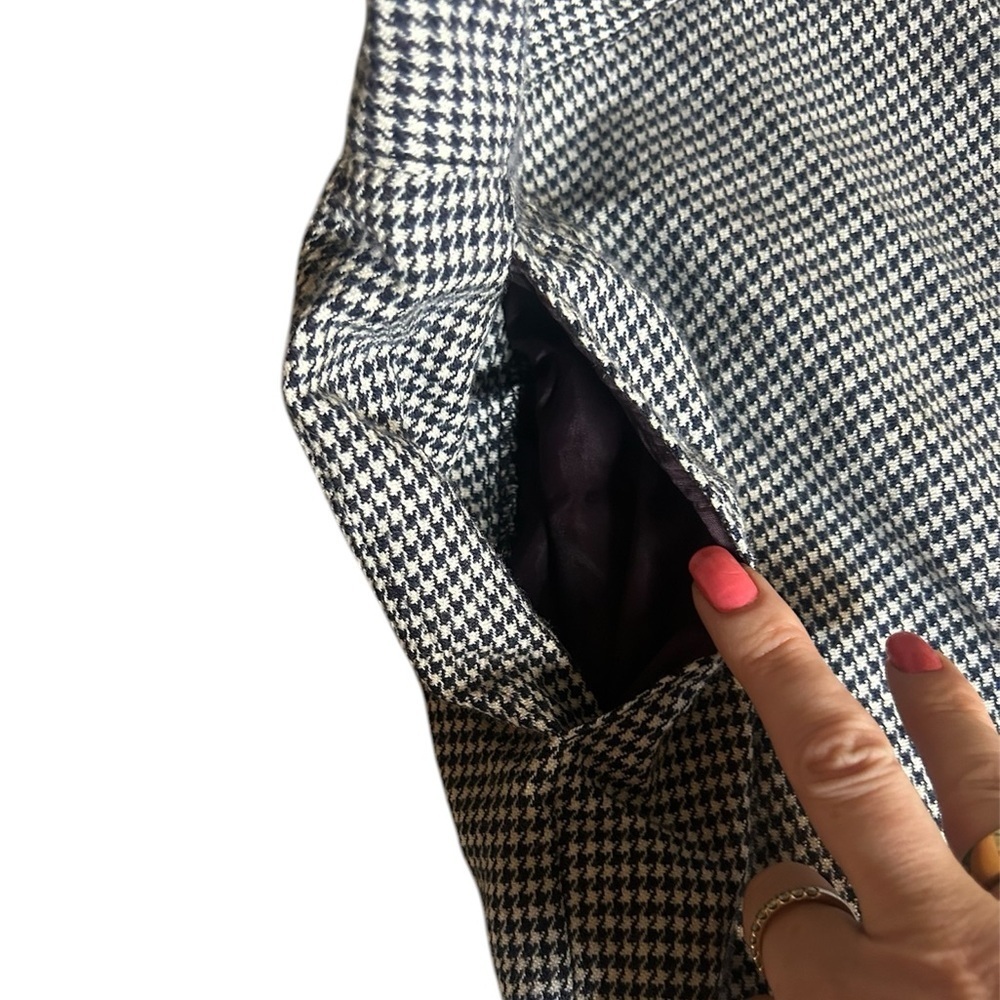 Vintage Christian Dior Wool Houndstooth Pencil Skirt - Picture 2 of 6